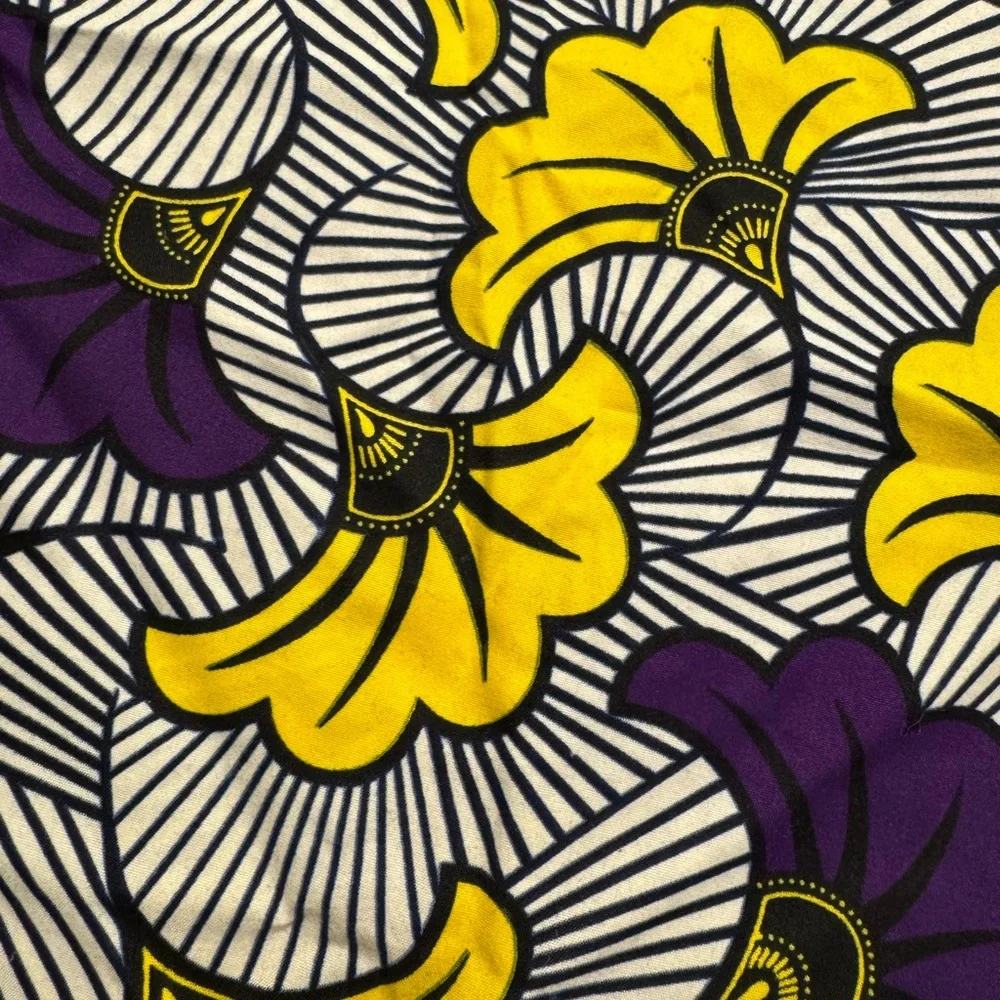 Purple and yellow floral tote in lightweight cotton. NWOT